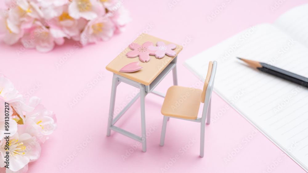 桜と教室│入学・卒業・新学期 イメージ 桜と教室│入学・卒業・新学期 イメージ