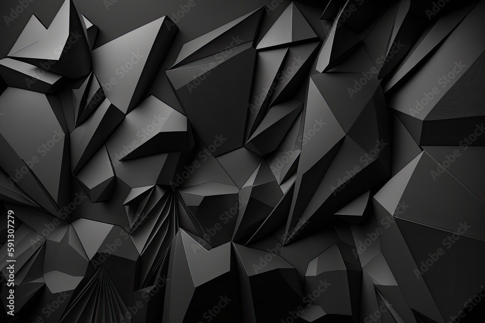 Fototapeta premium an intricate black and white abstract design. Generative AI