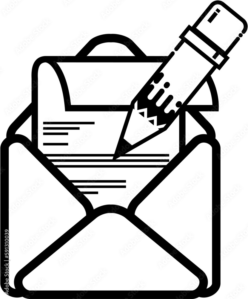 illustration of an envelope with a symbol
