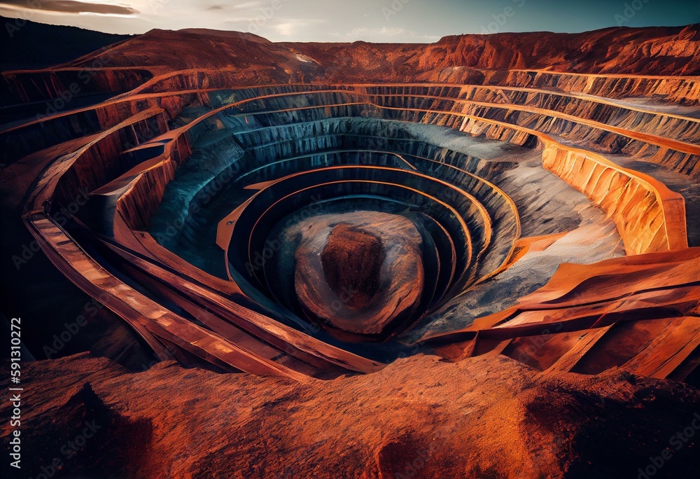The Super Pit or Fimiston Open Pit, the largest open pit gold mine of