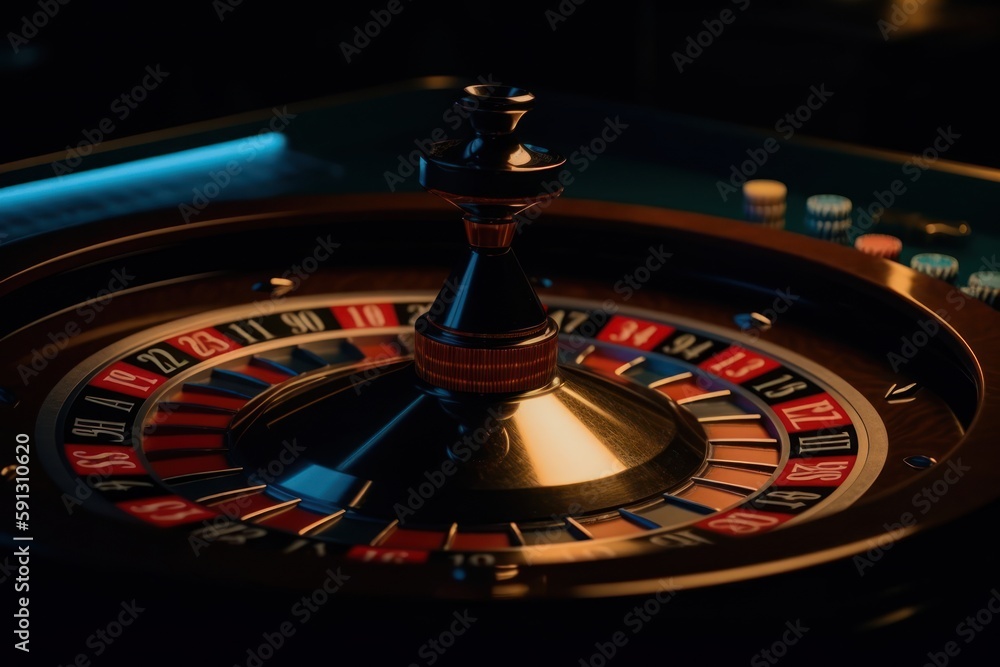 casino table, blurred bokeh background. Generative AI casino table, blurred bokeh background. Generative AI