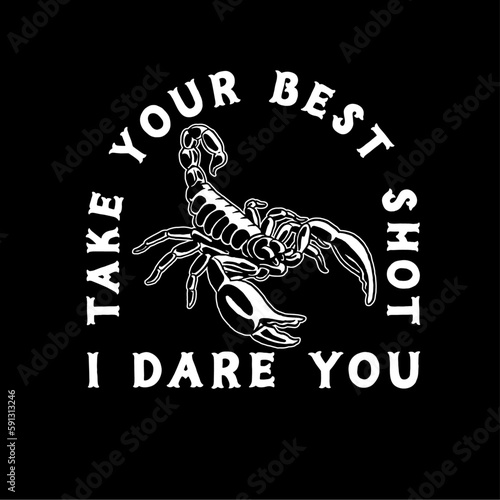 HAND DRAWN SCORPION DESERT INSECT ARTHROPOD DANGEROUS VENOM SPANISH MEXICAN AGGRESSIVE TEQUILA VINTAGE TSHIRT TEE PRINT FOR APPAREL MERCHANDISE