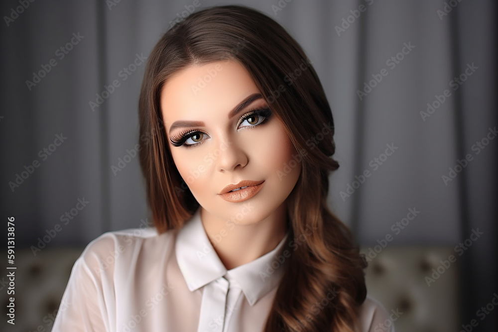 bela mulher com cabelos lindos 