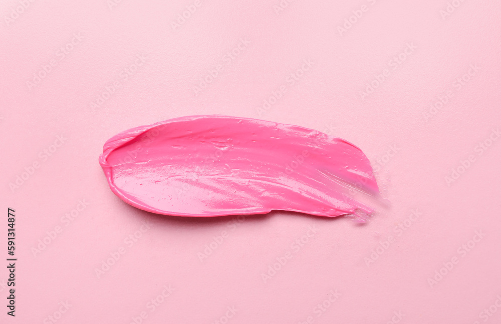 Lipstick stroke on pink background Lipstick stroke on pink background