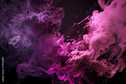 Pink Smoke For Background  AI generative 