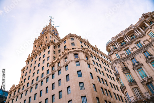 Telefónica Building.Fundación Telefónica in Gran via, Madrid Spain © TambolyPhotodesign