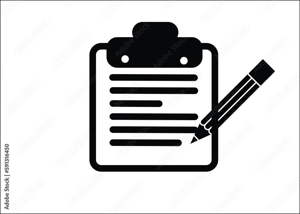 clipboard with pencil icon vector illustration clipboard with pencil icon vector illustration