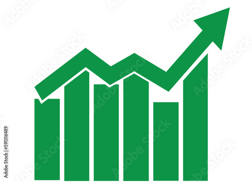 green graph with arrow