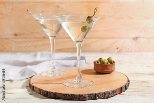 Two martini cocktails with ...