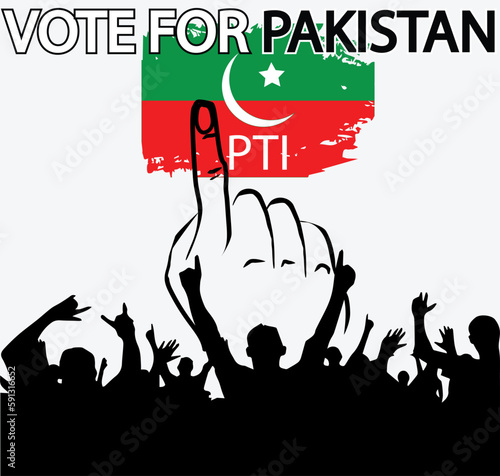 pakistan tehreek insaf flag (pti) election campain of pakistan general election 2023