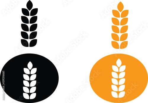 wheat grain icon vector illustration.