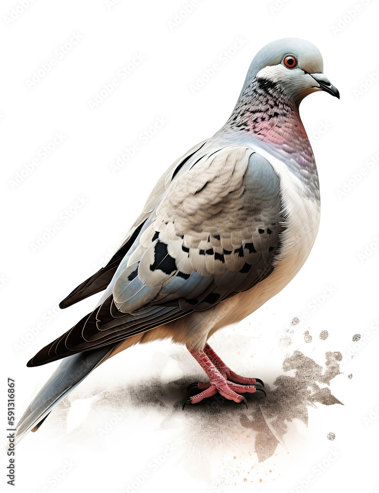 Fototapeta premium Dove, Watercolor, Bird, Logo, Beautiful. Generative AI