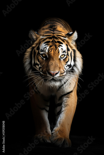tigre em fundo preto  © Alexandre