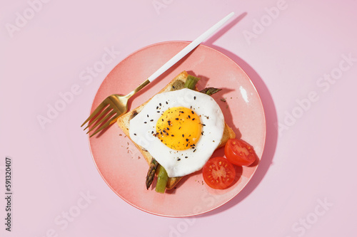 Delicious sandwich with fri...