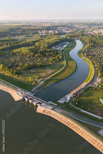 aerial view of the  Nysa city © mariusz szczygieł