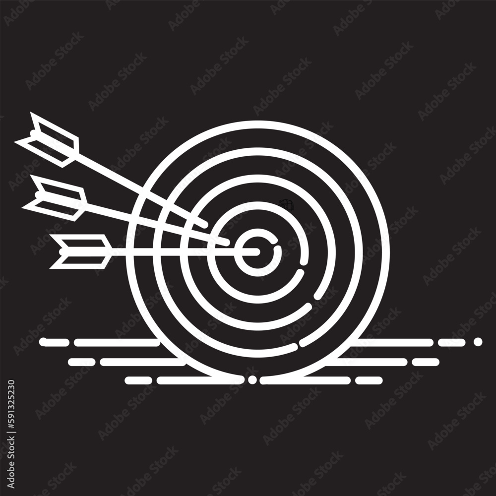 target with arrow, icon and logo vector target with arrow, icon and logo vector