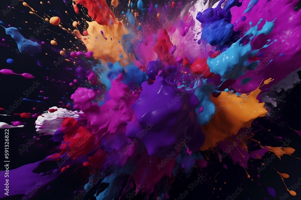 explosion of colors dominated by purple abstract background