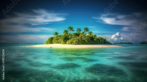 Tranquil Island  Beautiful and serene islandscape