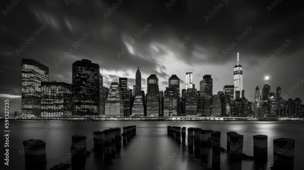 Black and white cityscapes wallpaper