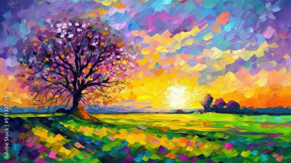 Neo-Impressionism Spring Painting