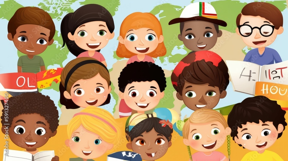 Kids learning languages: Speaking and writing in different languages