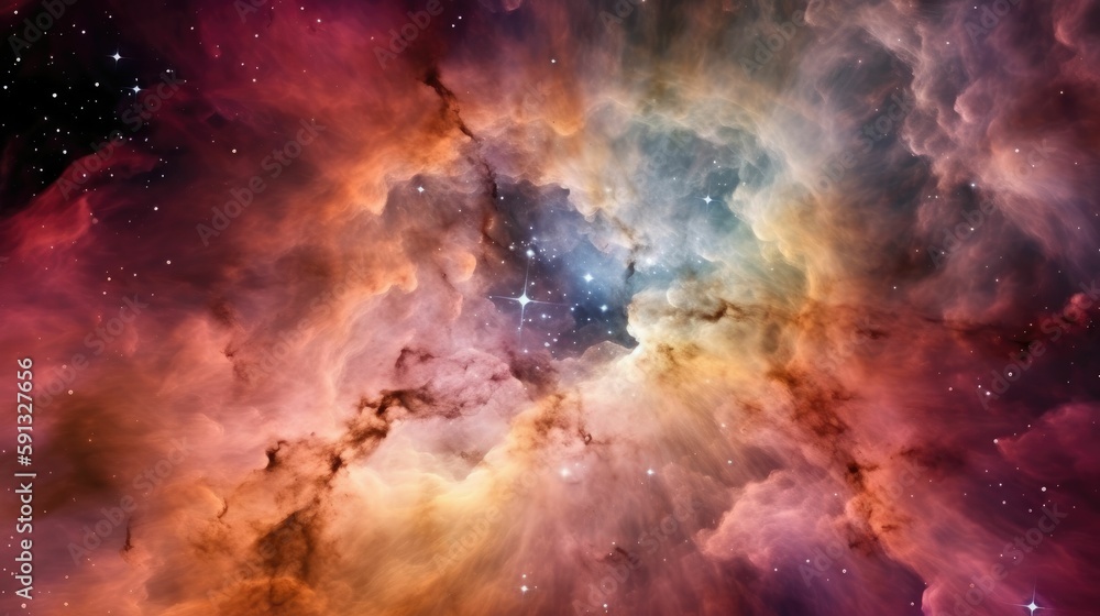 Brightly illuminated cosmic dust in Orion Nebula