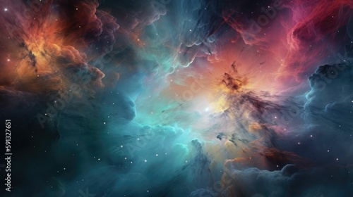 Brightly illuminated cosmic dust wallpaper © Oliver