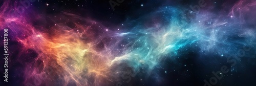 Wallpaper Mural Colorful space galaxy cloud nebula