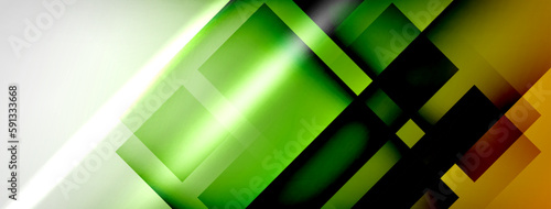 Light and shadow squares and lines abstract background