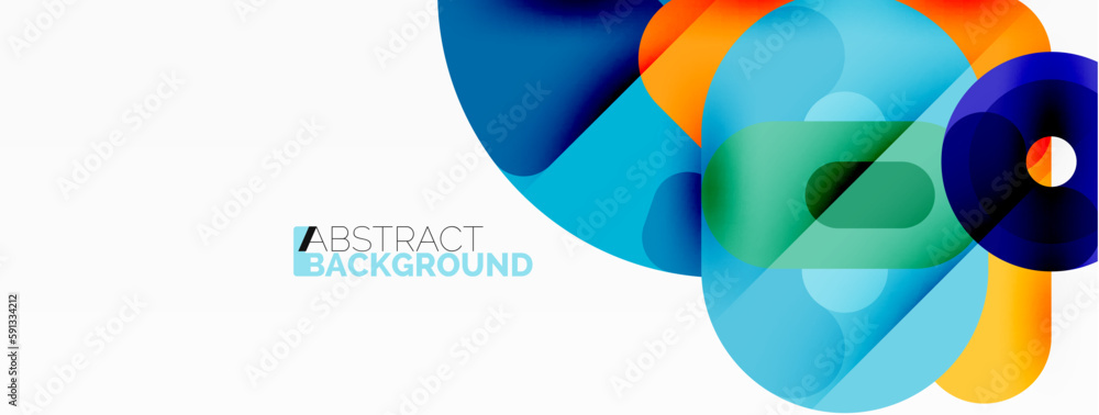 Fototapeta premium Creative geometric wallpaper. Circles, lines background. Business template for wallpaper, banner, background or landing