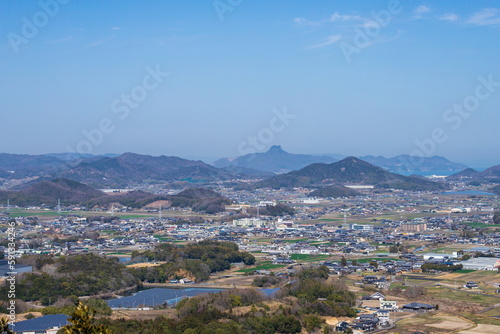 Landscape of sanuki city , view for Mt. goken from monnyu park , kagawa, shikoku, japan  © F.F.YSTW