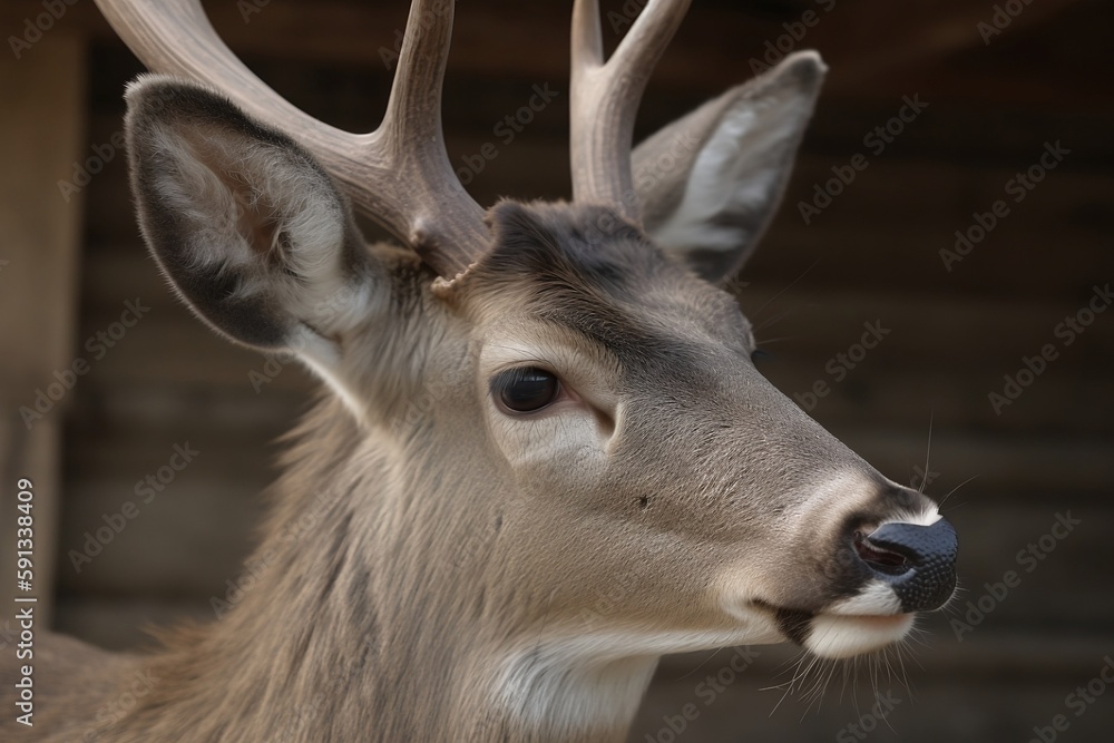 head of a deer up close