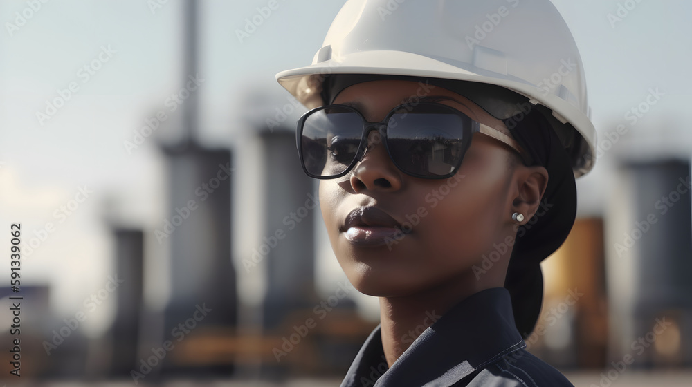 Empowered worker in industry with vision of the future