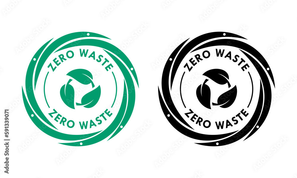 zero waste design logo template illustration