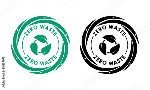 zero waste design logo template illustration