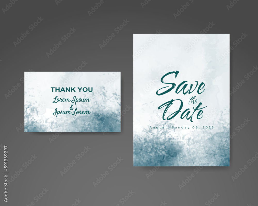 Wedding invitation with abstract watercolor background Wedding invitation with abstract watercolor background