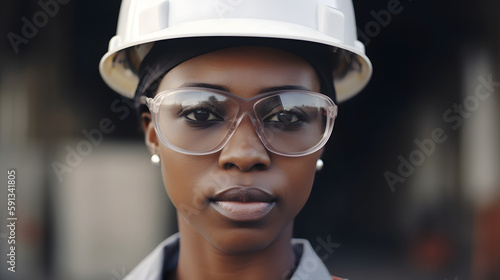 Empowered worker in industry with vision of the future