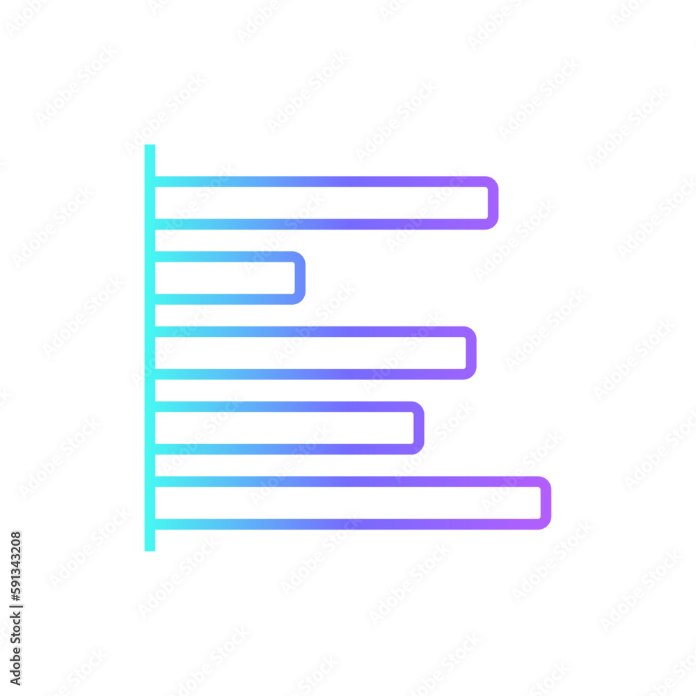 Bar Business and office icon with blue duotone style. data, growth, chart, graph, diagram, line, arrow. Vector illustration