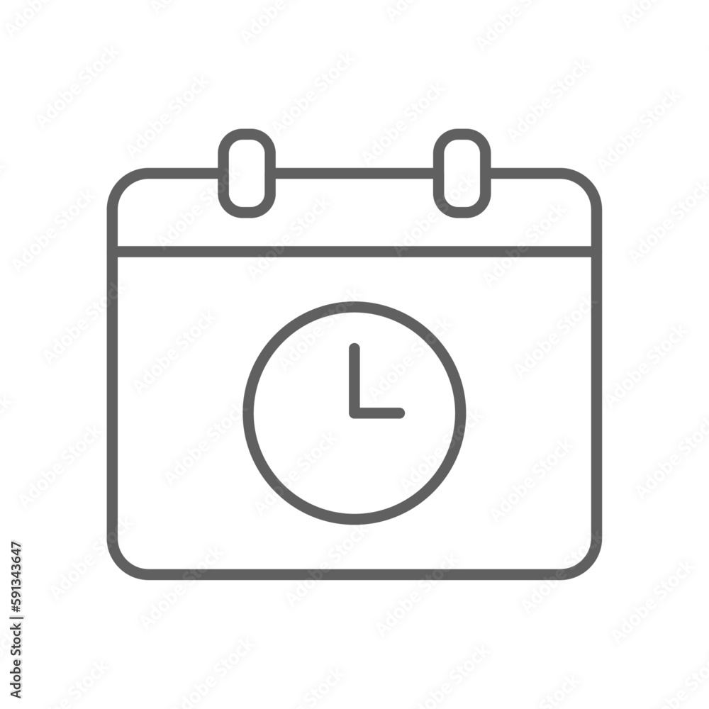 Deadline Business and office icon with black outline style. time, clock, watch, hour, timer, date, day. Vector illustration Deadline Business and office icon with black outline style. time, clock, watch, hour, timer, date, day. Vector illustration