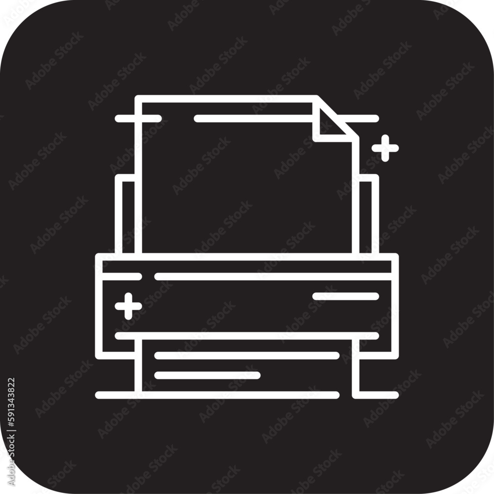 Fax or Print Business and office icon with black filled line style. machine, page, modern, computer, digital, text, press. Vector illustration Fax or Print Business and office icon with black filled line style. machine, page, modern, computer, digital, text, press. Vector illustration