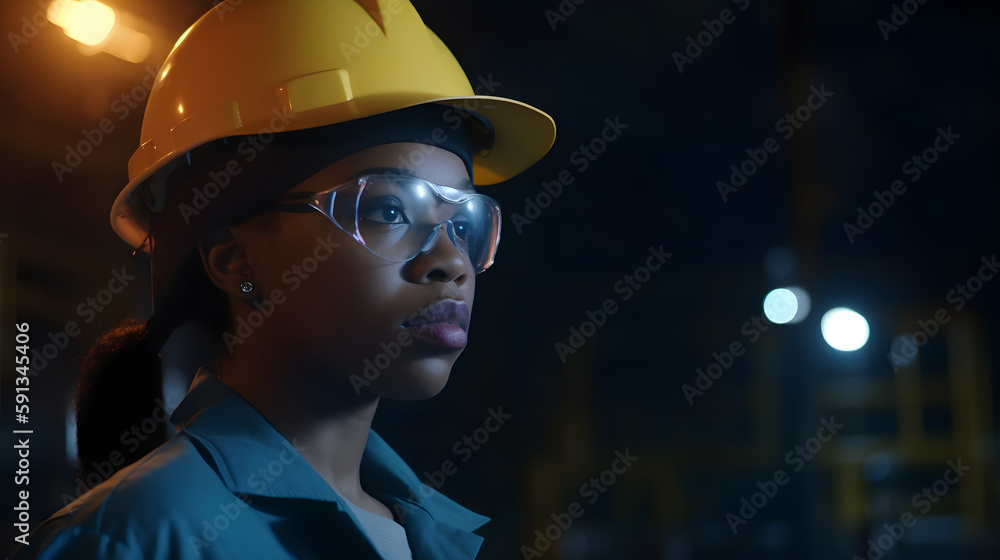 work with vision of the future in the industry, concept work responsibility