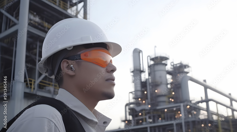 Fototapeta premium work with vision of the future in the industry, concept work responsibility