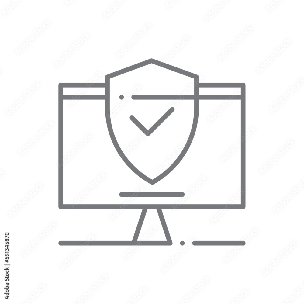 Secure Finance icon with black outline style. protection, security, safety, lock, shield, password, protect. Vector illustration Secure Finance icon with black outline style. protection, security, safety, lock, shield, password, protect. Vector illustration