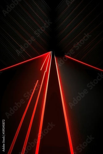 Red LED Lines on black background 