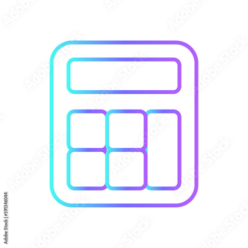 Calculator Finance icon with blue duotone style. money, accounting, calculation, economy, button, technology, mathematics. Vector illustration