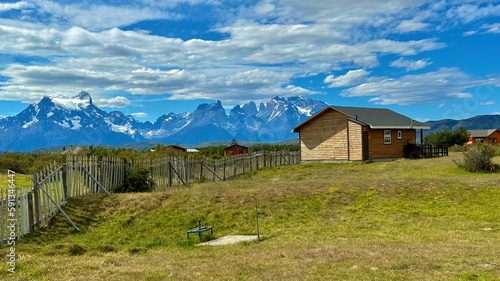 barn in the mountains in Patagonia