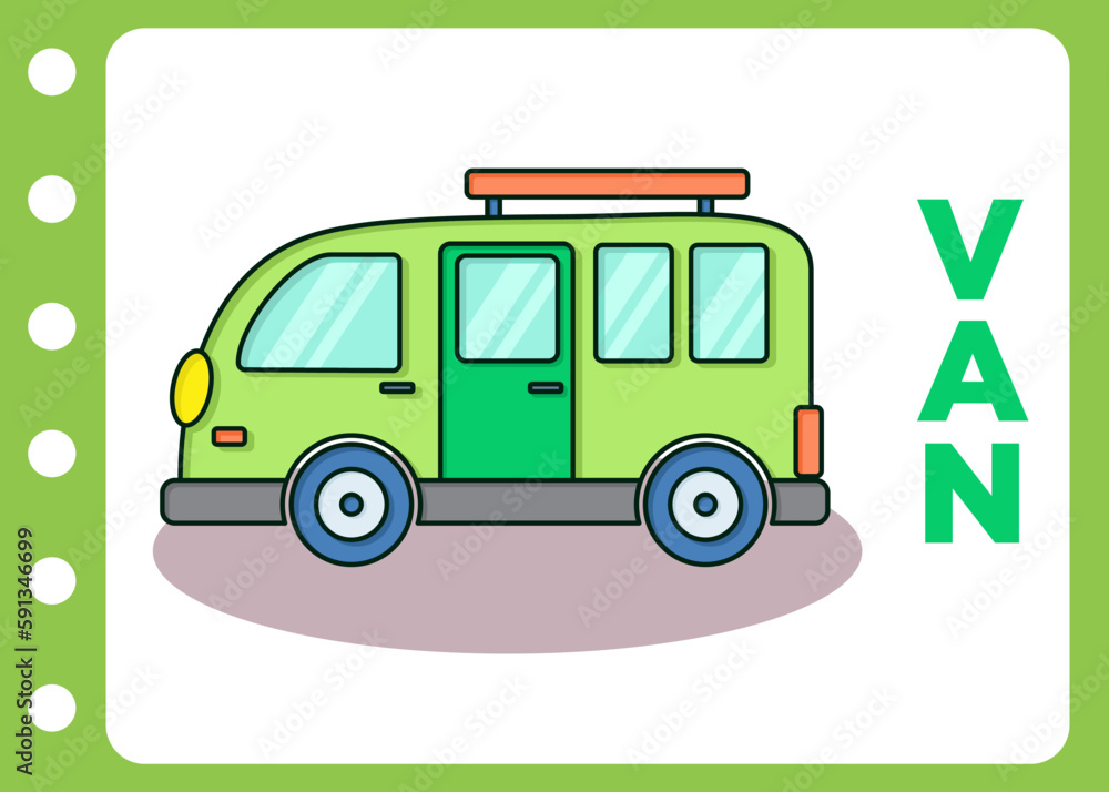 cartoon van transportation logo icon vector cartoon van transportation logo icon vector