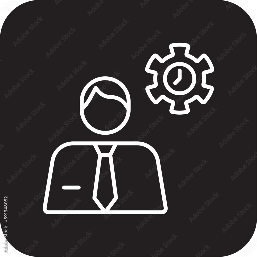 Employee Business people icon with black filled line style. person, leadership, businessman, human, job, manager, structure. Vector illustration Employee Business people icon with black filled line style. person, leadership, businessman, human, job, manager, structure. Vector illustration
