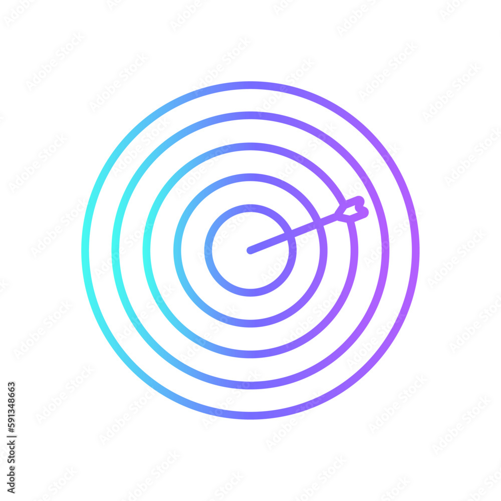 Target Data management icon with blue duotone style. goal, success, solution, objective, accuracy, accurate, center. Vector illustration Target Data management icon with blue duotone style. goal, success, solution, objective, accuracy, accurate, center. Vector illustration