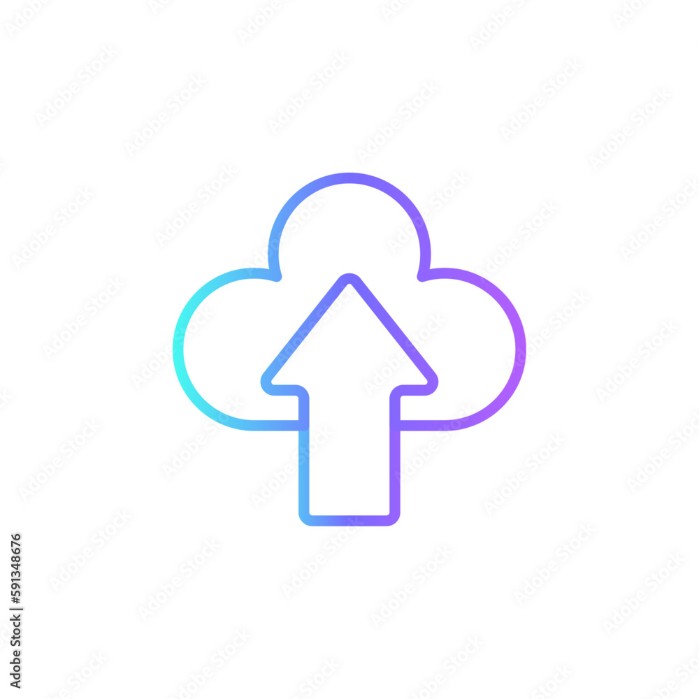 Upload Data management icon with blue duotone style. arrow, data, graphic, file, information, up, cloud. Vector illustration Upload Data management icon with blue duotone style. arrow, data, graphic, file, information, up, cloud. Vector illustration